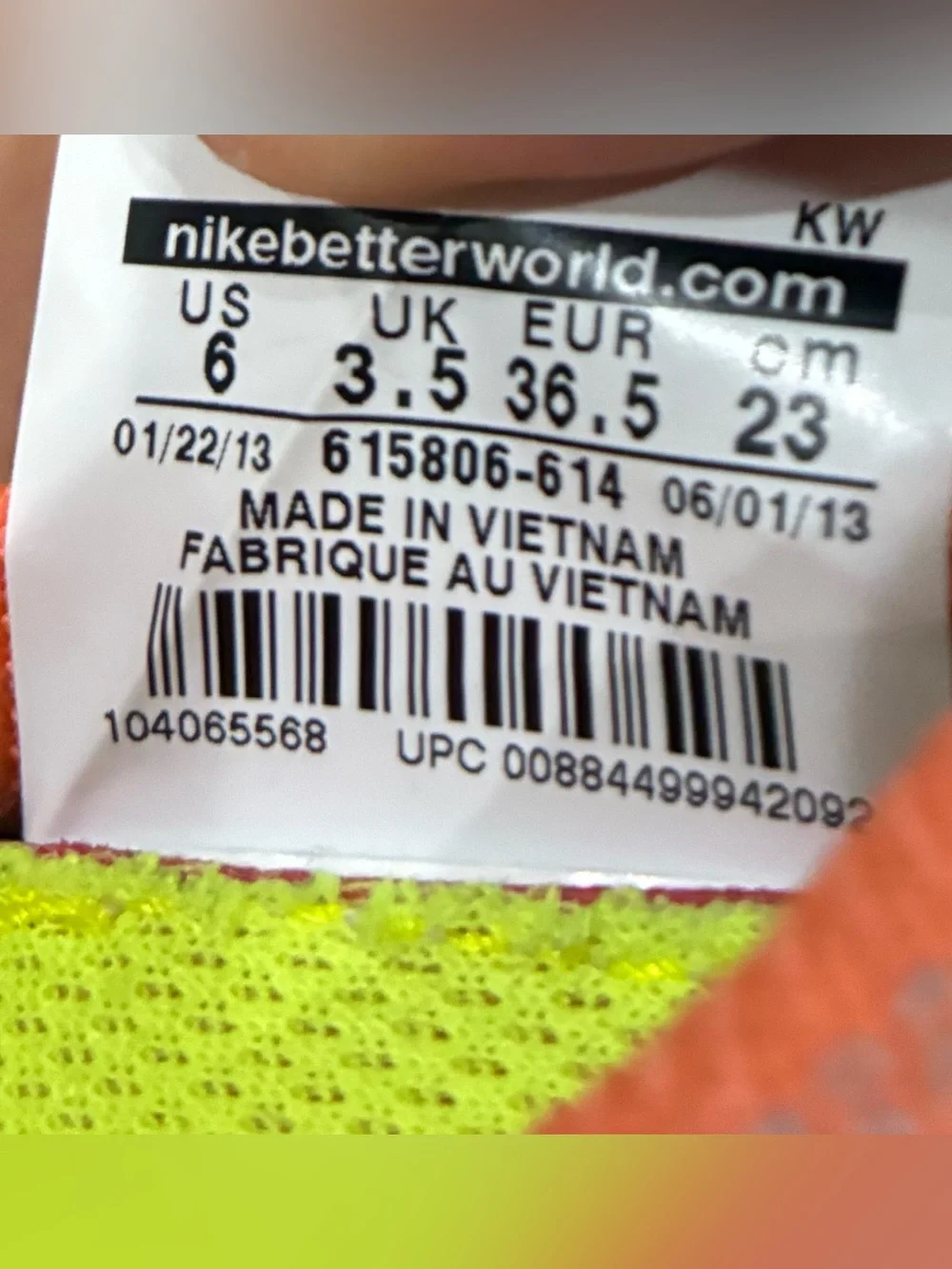 Womens NIKE “Flex Contact & 5.0 Free” Athletic Shoes, 6